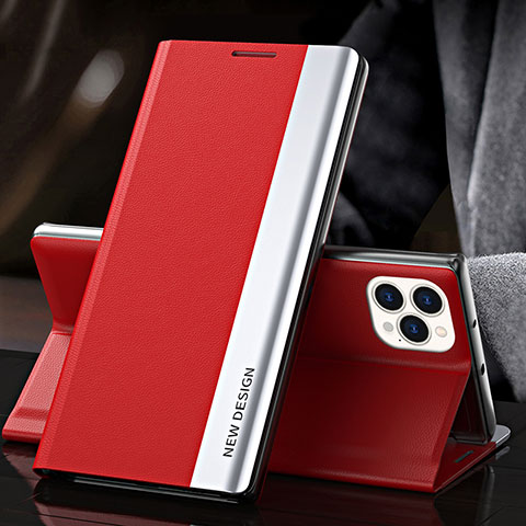 Handytasche Stand Schutzhülle Flip Leder Hülle M05 für Apple iPhone 14 Pro Rot