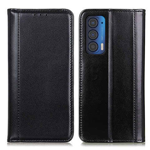 Handytasche Stand Schutzhülle Flip Leder Hülle M05L für Motorola Moto Edge (2021) 5G Schwarz