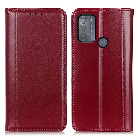 Handytasche Stand Schutzhülle Flip Leder Hülle M05L für Motorola Moto G50 Rot