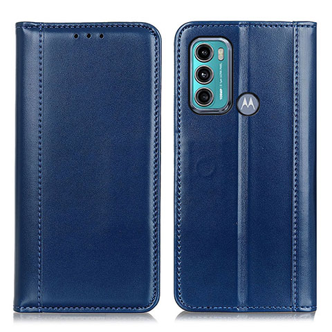 Handytasche Stand Schutzhülle Flip Leder Hülle M05L für Motorola Moto G60 Blau