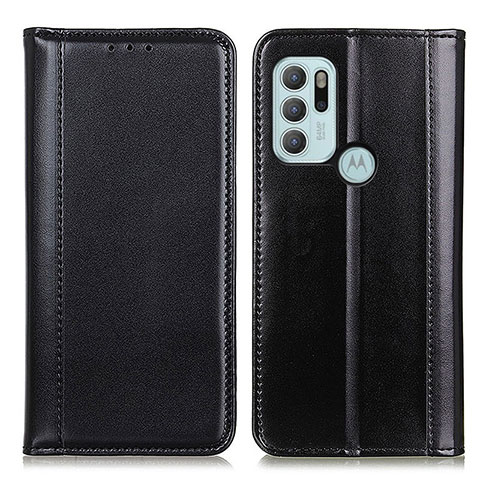 Handytasche Stand Schutzhülle Flip Leder Hülle M05L für Motorola Moto G60s Schwarz