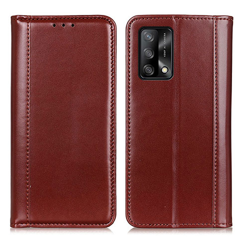 Handytasche Stand Schutzhülle Flip Leder Hülle M05L für Oppo F19s Braun