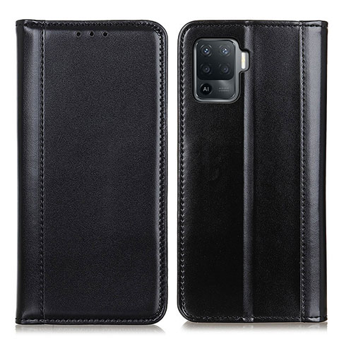 Handytasche Stand Schutzhülle Flip Leder Hülle M05L für Oppo Reno5 Lite Schwarz