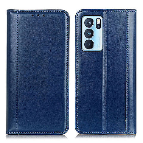 Handytasche Stand Schutzhülle Flip Leder Hülle M05L für Oppo Reno6 Pro 5G India Blau