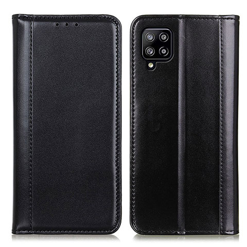 Handytasche Stand Schutzhülle Flip Leder Hülle M05L für Samsung Galaxy A22 4G Schwarz