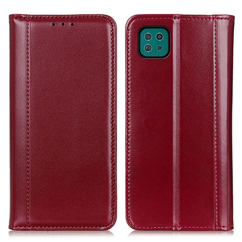 Handytasche Stand Schutzhülle Flip Leder Hülle M05L für Samsung Galaxy A22s 5G Rot