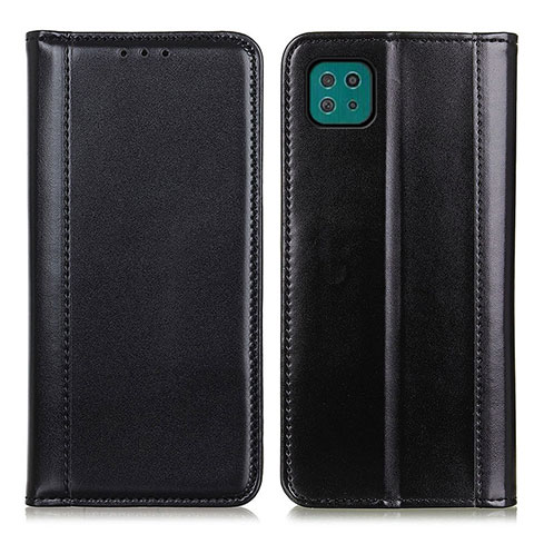 Handytasche Stand Schutzhülle Flip Leder Hülle M05L für Samsung Galaxy F42 5G Schwarz