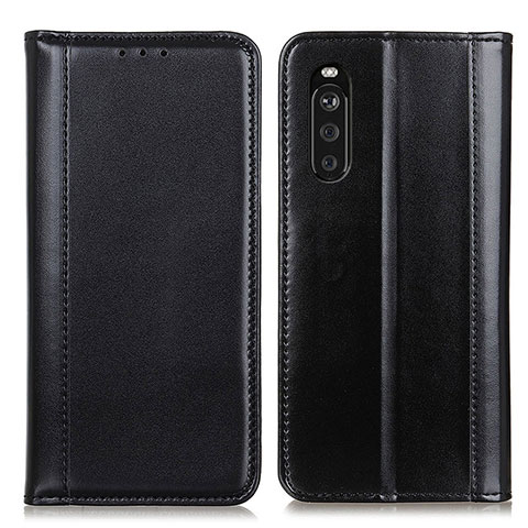 Handytasche Stand Schutzhülle Flip Leder Hülle M05L für Sony Xperia 10 III Lite Schwarz