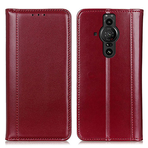 Handytasche Stand Schutzhülle Flip Leder Hülle M05L für Sony Xperia PRO-I Rot