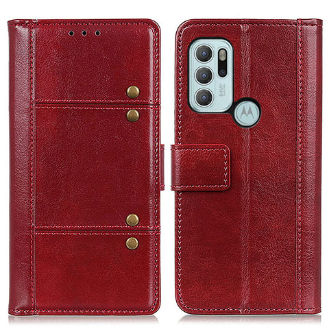 Handytasche Stand Schutzhülle Flip Leder Hülle M06L für Motorola Moto G60s Rot