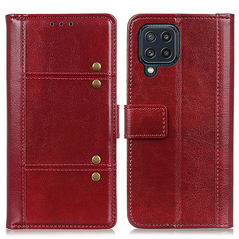 Handytasche Stand Schutzhülle Flip Leder Hülle M06L für Samsung Galaxy M32 4G Rot