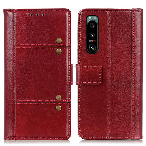 Handytasche Stand Schutzhülle Flip Leder Hülle M06L für Sony Xperia 5 III Rot