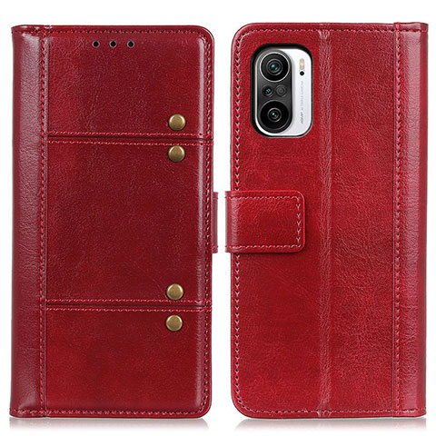 Handytasche Stand Schutzhülle Flip Leder Hülle M06L für Xiaomi Redmi K40 Pro 5G Rot