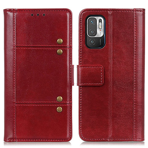 Handytasche Stand Schutzhülle Flip Leder Hülle M06L für Xiaomi Redmi Note 10 5G Rot