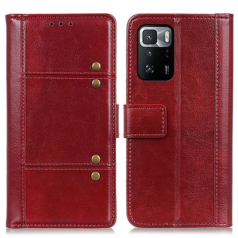 Handytasche Stand Schutzhülle Flip Leder Hülle M06L für Xiaomi Redmi Note 10 Pro 5G Rot