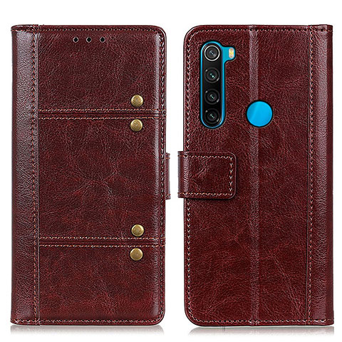 Handytasche Stand Schutzhülle Flip Leder Hülle M06L für Xiaomi Redmi Note 8 (2021) Braun