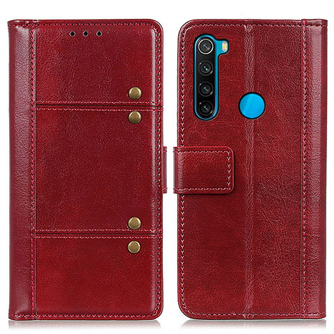 Handytasche Stand Schutzhülle Flip Leder Hülle M06L für Xiaomi Redmi Note 8 (2021) Rot