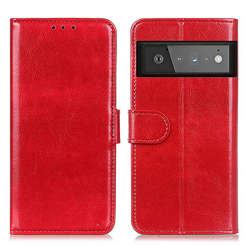 Handytasche Stand Schutzhülle Flip Leder Hülle M07L für Google Pixel 6 Pro 5G Rot