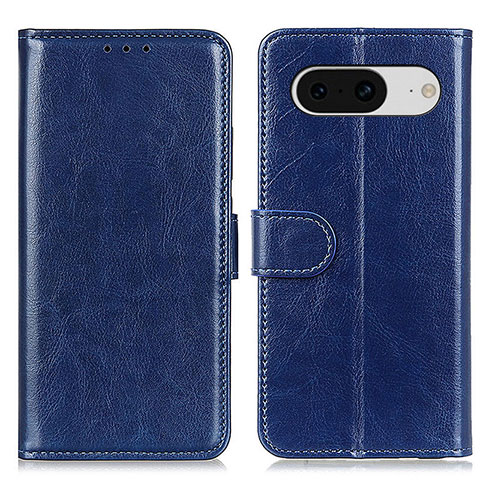 Handytasche Stand Schutzhülle Flip Leder Hülle M07L für Google Pixel 8 5G Blau