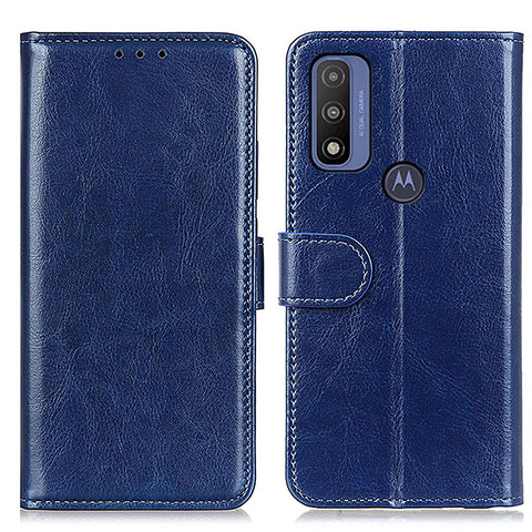 Handytasche Stand Schutzhülle Flip Leder Hülle M07L für Motorola Moto G Pure Blau