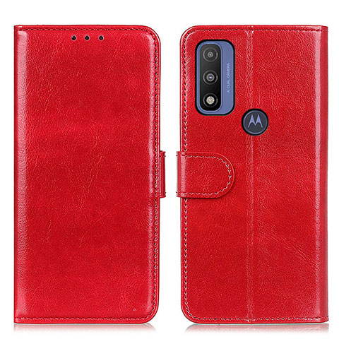 Handytasche Stand Schutzhülle Flip Leder Hülle M07L für Motorola Moto G Pure Rot