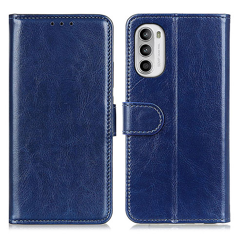 Handytasche Stand Schutzhülle Flip Leder Hülle M07L für Motorola MOTO G52 Blau