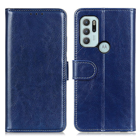 Handytasche Stand Schutzhülle Flip Leder Hülle M07L für Motorola Moto G60s Blau