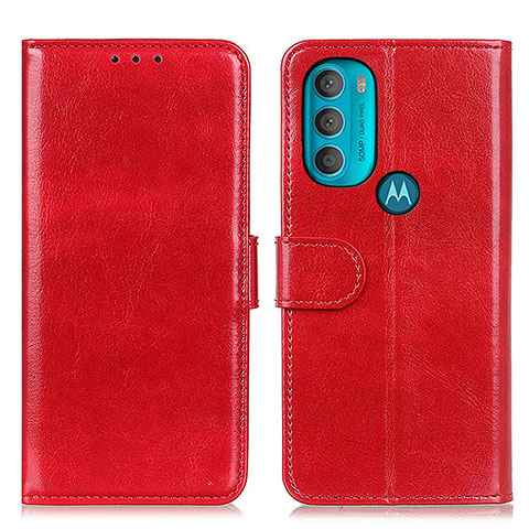 Handytasche Stand Schutzhülle Flip Leder Hülle M07L für Motorola Moto G71 5G Rot