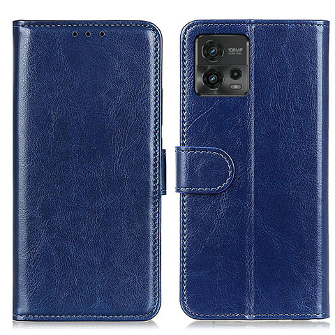 Handytasche Stand Schutzhülle Flip Leder Hülle M07L für Motorola Moto G72 Blau