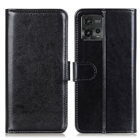 Handytasche Stand Schutzhülle Flip Leder Hülle M07L für Motorola Moto G72 Schwarz