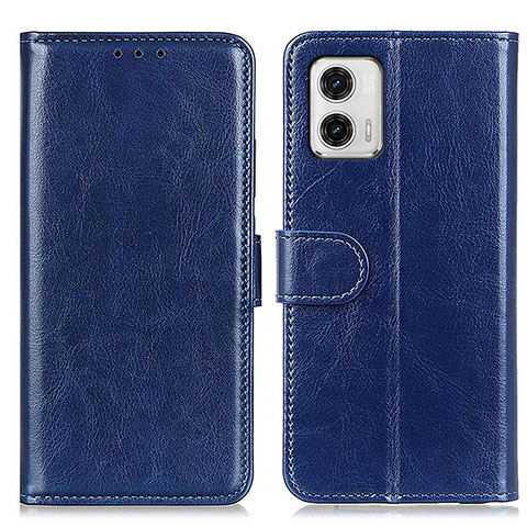 Handytasche Stand Schutzhülle Flip Leder Hülle M07L für Motorola Moto G73 5G Blau