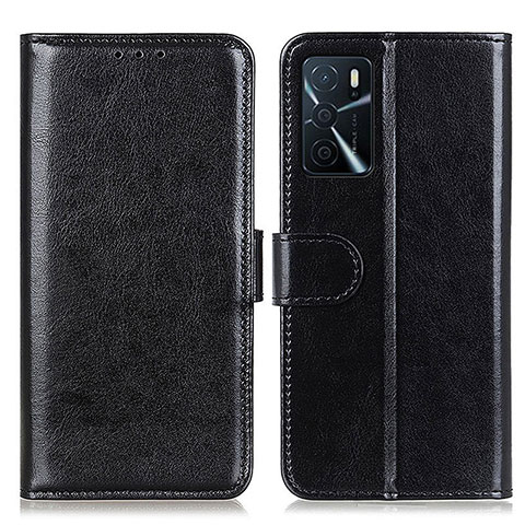 Handytasche Stand Schutzhülle Flip Leder Hülle M07L für Oppo A16s Schwarz