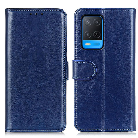 Handytasche Stand Schutzhülle Flip Leder Hülle M07L für Oppo A54 4G Blau