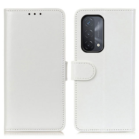 Handytasche Stand Schutzhülle Flip Leder Hülle M07L für Oppo A54 5G Weiß