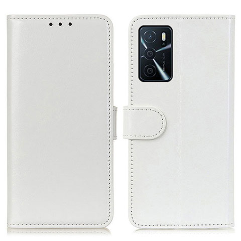 Handytasche Stand Schutzhülle Flip Leder Hülle M07L für Oppo A54s Weiß