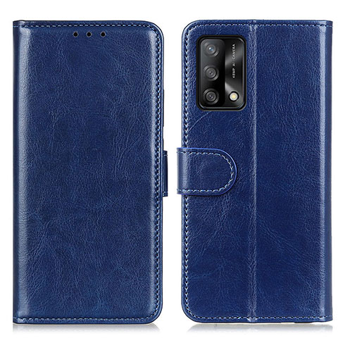 Handytasche Stand Schutzhülle Flip Leder Hülle M07L für Oppo F19 Blau