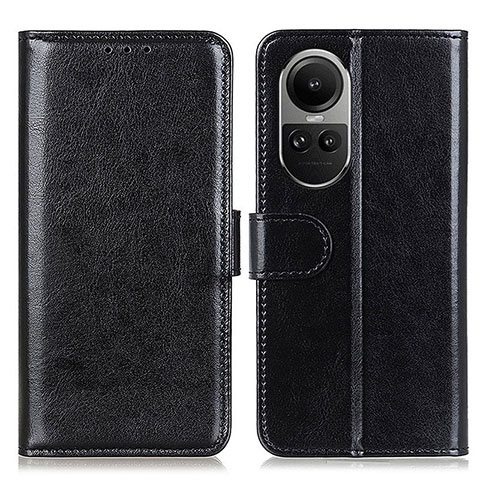 Handytasche Stand Schutzhülle Flip Leder Hülle M07L für Oppo Reno10 5G Schwarz