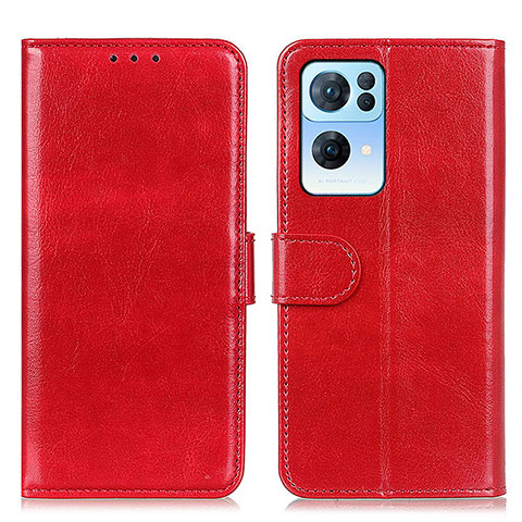 Handytasche Stand Schutzhülle Flip Leder Hülle M07L für Oppo Reno7 Pro 5G Rot