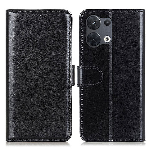 Handytasche Stand Schutzhülle Flip Leder Hülle M07L für Oppo Reno8 5G Schwarz