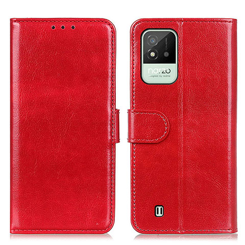 Handytasche Stand Schutzhülle Flip Leder Hülle M07L für Realme C20 Rot