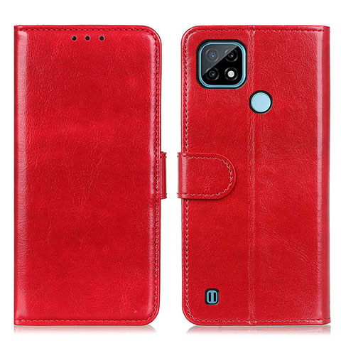 Handytasche Stand Schutzhülle Flip Leder Hülle M07L für Realme C21 Rot