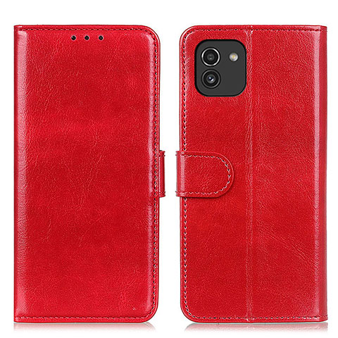 Handytasche Stand Schutzhülle Flip Leder Hülle M07L für Samsung Galaxy A03 Rot