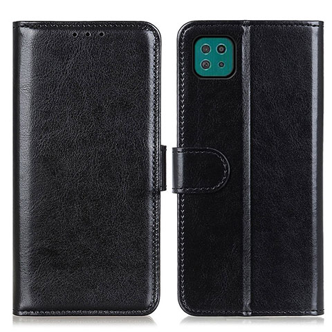 Handytasche Stand Schutzhülle Flip Leder Hülle M07L für Samsung Galaxy A22 5G Schwarz