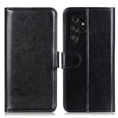 Handytasche Stand Schutzhülle Flip Leder Hülle M07L für Samsung Galaxy S21 Ultra 5G Schwarz