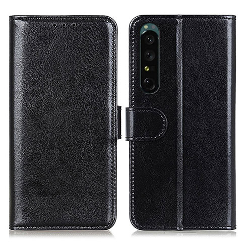 Handytasche Stand Schutzhülle Flip Leder Hülle M07L für Sony Xperia 1 IV Schwarz