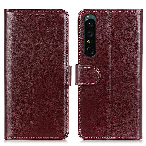 Handytasche Stand Schutzhülle Flip Leder Hülle M07L für Sony Xperia 1 IV SO-51C Braun