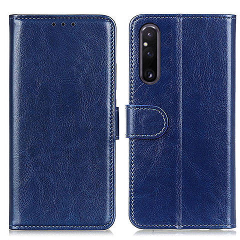 Handytasche Stand Schutzhülle Flip Leder Hülle M07L für Sony Xperia 1 V Blau