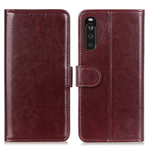 Handytasche Stand Schutzhülle Flip Leder Hülle M07L für Sony Xperia 10 III SO-52B Braun