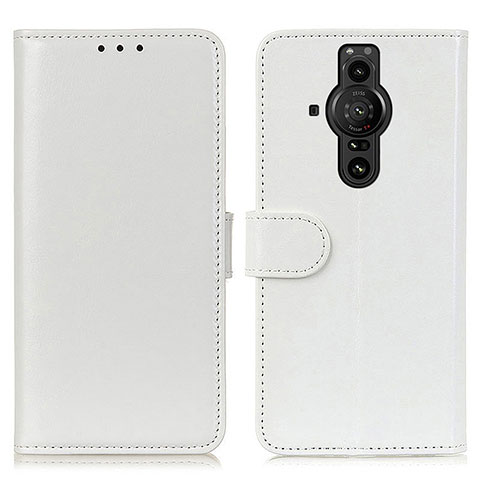 Handytasche Stand Schutzhülle Flip Leder Hülle M07L für Sony Xperia PRO-I Weiß