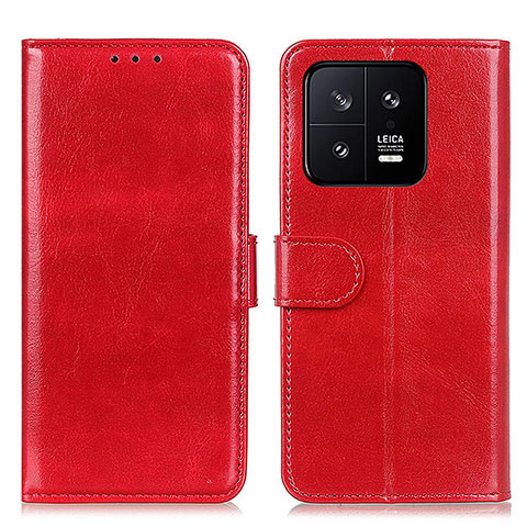 Handytasche Stand Schutzhülle Flip Leder Hülle M07L für Xiaomi Mi 13 5G Rot